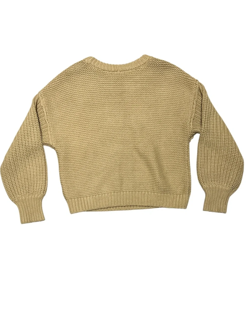 Free People Dream Cable Knit Oversized Sweater Camel XS